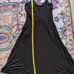 LOFT Black Midi Length Dress
